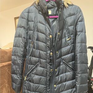 Navy Blue Michael Kors long puffer coat